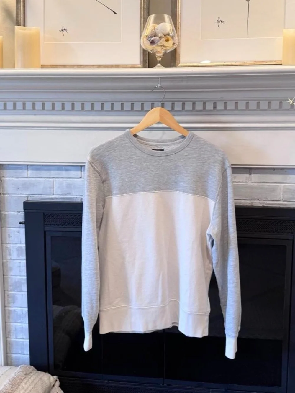 J.Crew Authentic Fleece Men’s M Colorblock Crewneck Sweatshirt